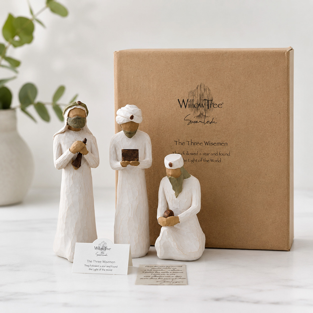Three Wisemen Willow Tree Nativity Scene Figurines, sculpted hand-painted 