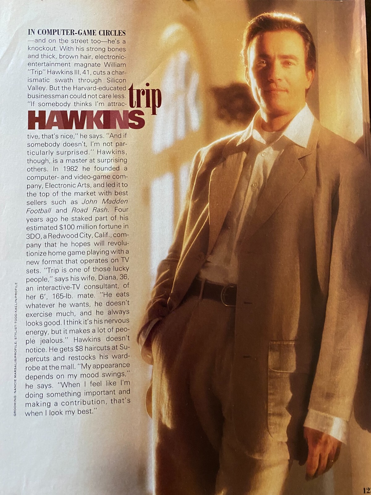 Trip Hawkins, Full Page Vintage Pinup