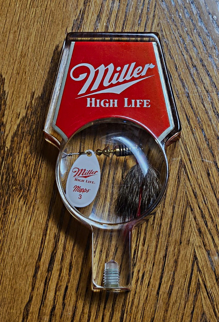 Miller High Life Mepps Collectible Tap Handle Knob - Breweriana Bar Draft Handle