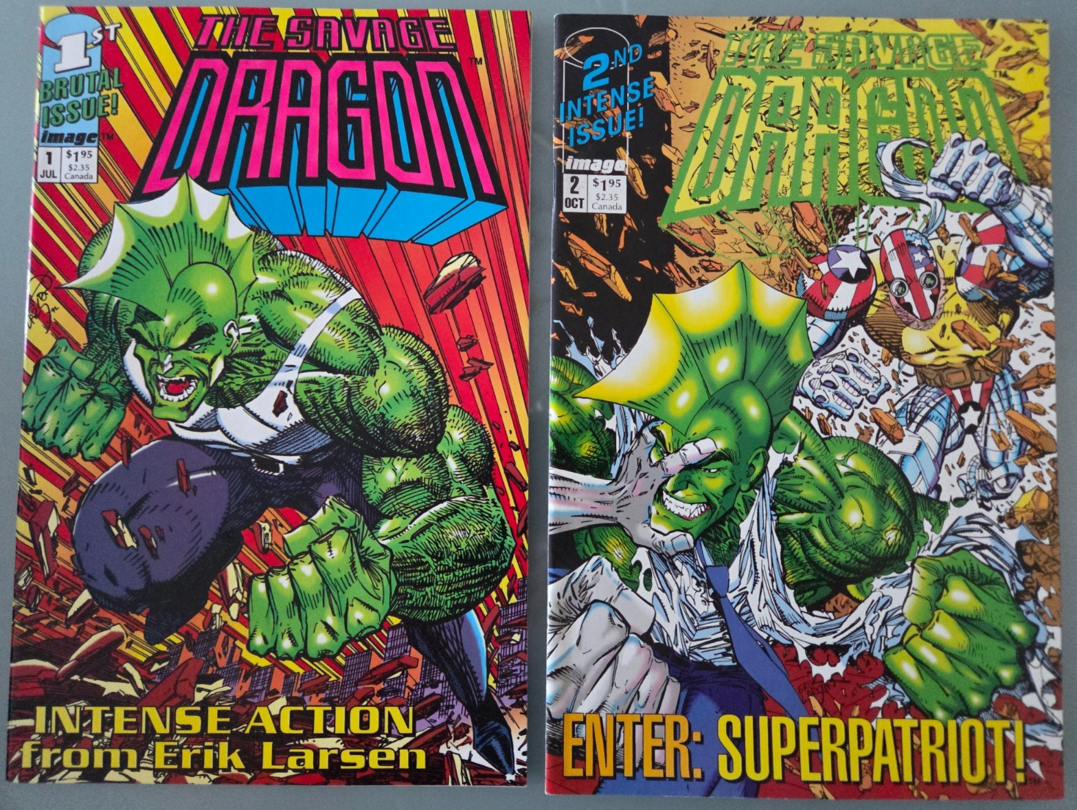 THE SAVAGE DRAGON #1-3 (1992) IMAGE FULL SET 1ST APPEARANCE+BONUS #1 & 2 SERIES