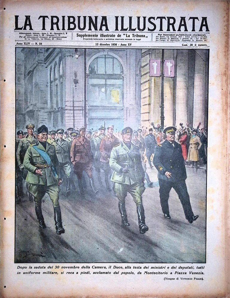 La Tribuna Illustrata 13 December 1936 Duce Battaglie per Madrid Gore Cartagena