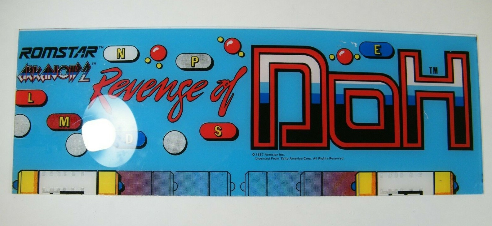 RARE ORIGINAL ROMSTAR ARKANOID 2, II REVENGE OF THE DOH 1987 MARQUE NOT PERFECT