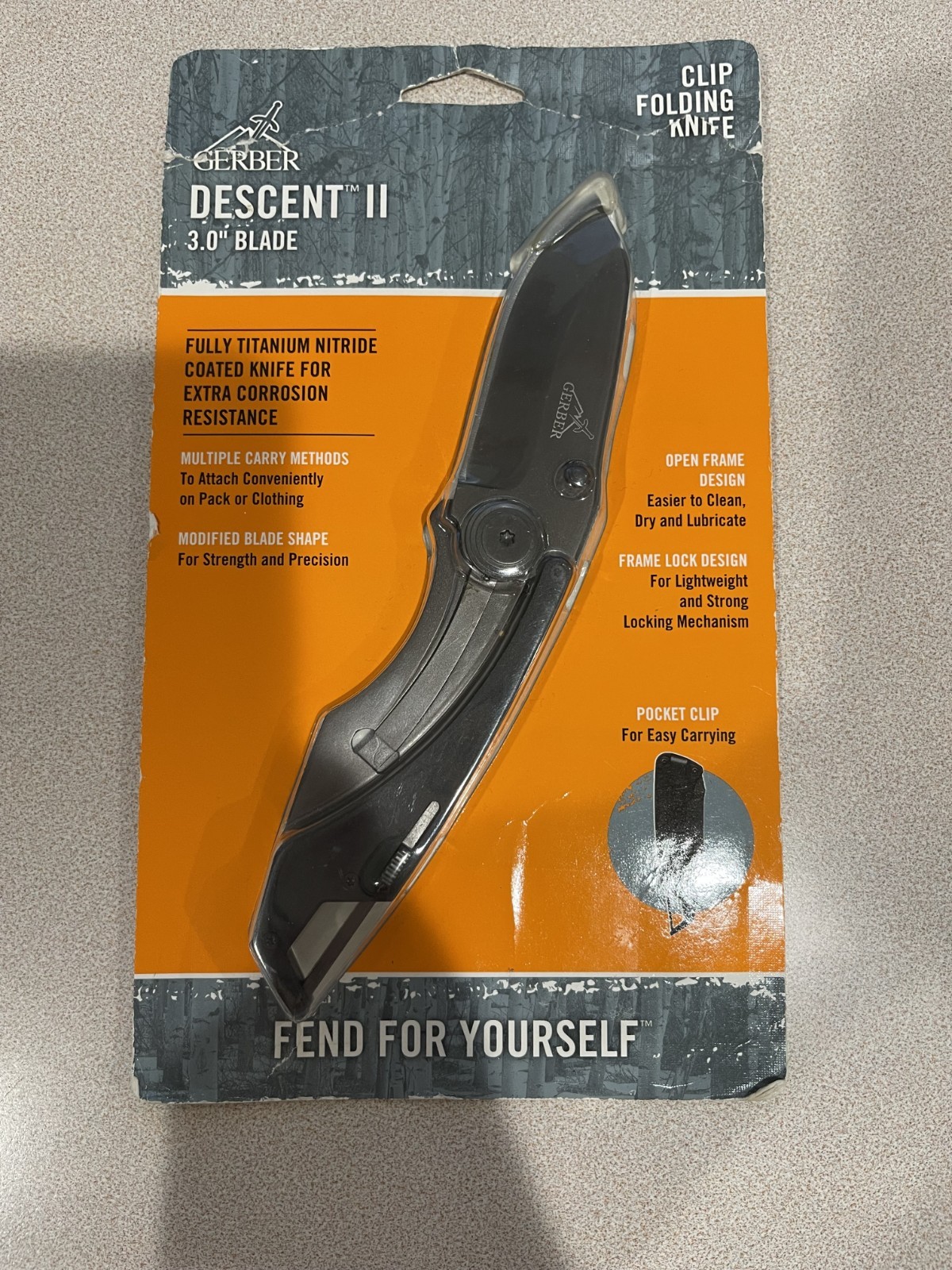 GERBER DESCENT II 3.0 Blade Knife - NEW
