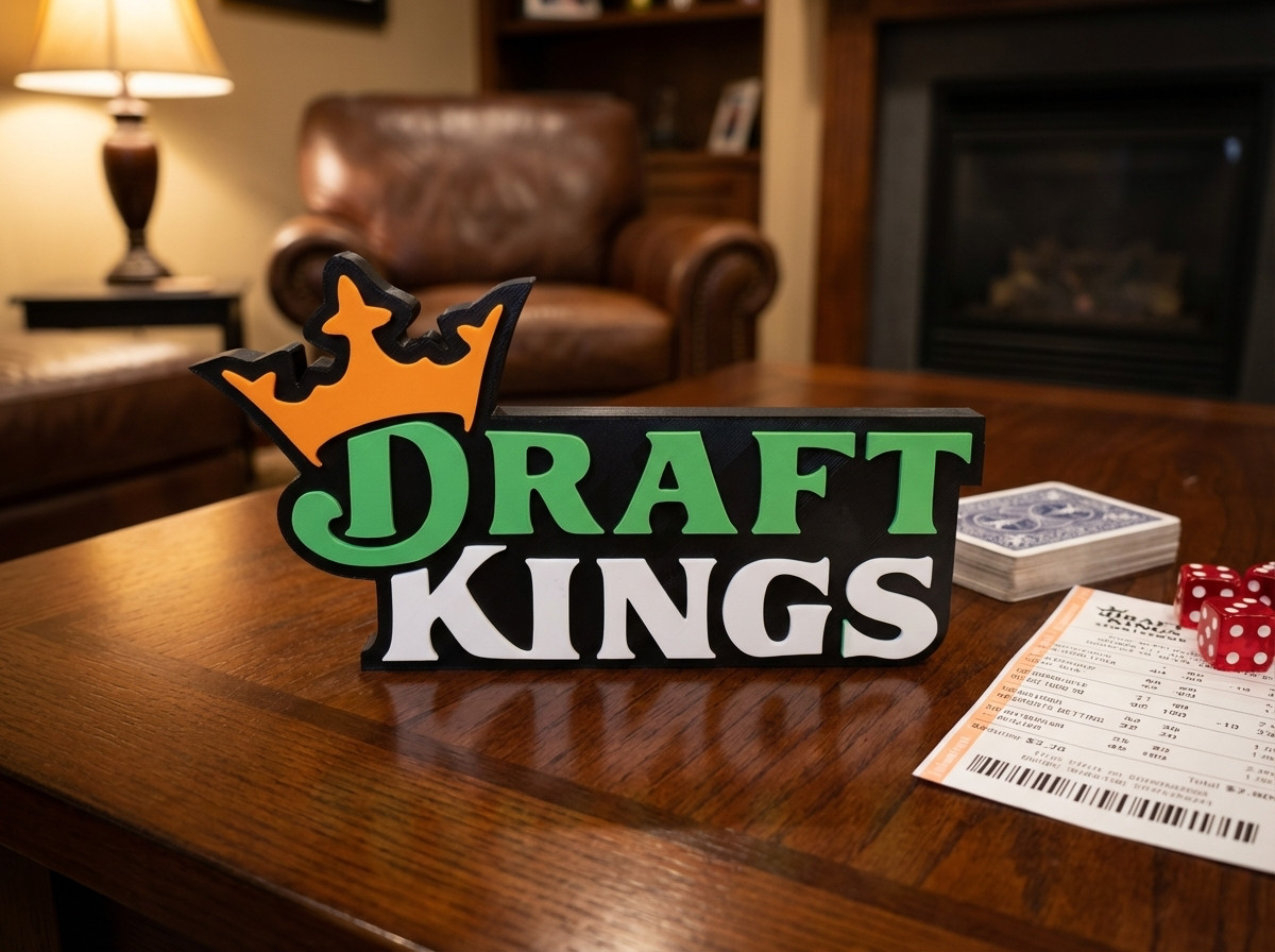 DraftKings 3D Logo Sign Fantasy Sports Wall  Desk Shelf Display Sports Betting