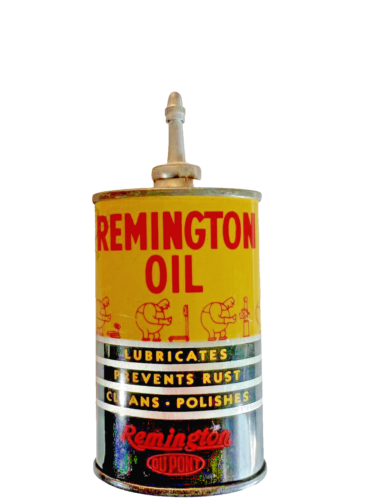 Remington NOS Original Lead Top Oiler Gun Oil Can 3oz DuPont