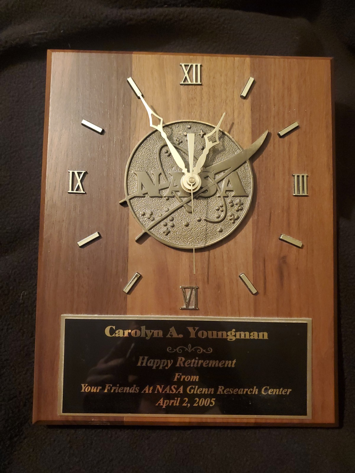 NASA Commemorative Retirement Clock-tested-working-2005
