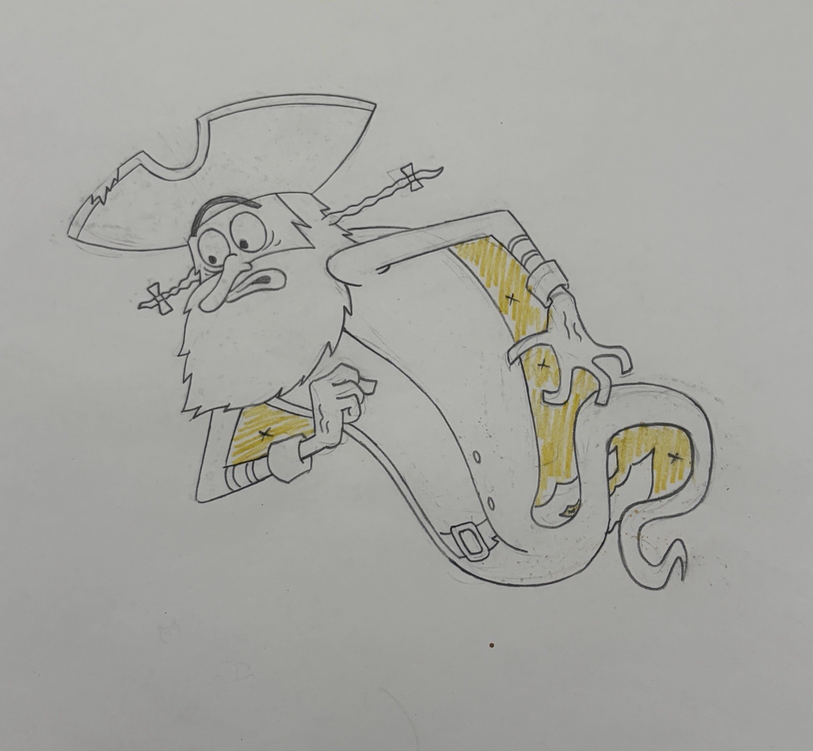 SpongeBob SquarePants The Flying Dutchman Production Drawing Arghh