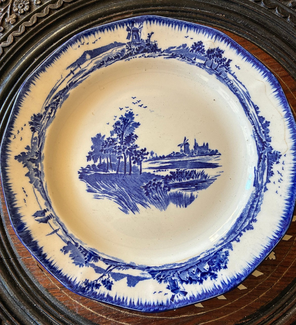Antique Vintage Royal Doulton Norfolk Blue 7 1/4\