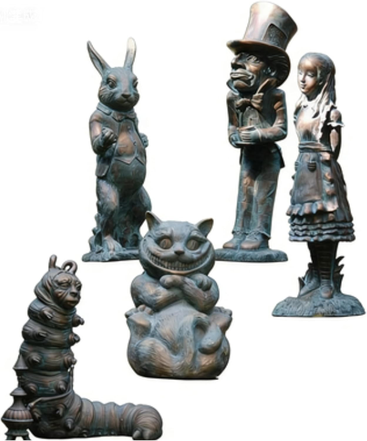 Alice in Wonderland Outdoor Statues 5 PCS Set