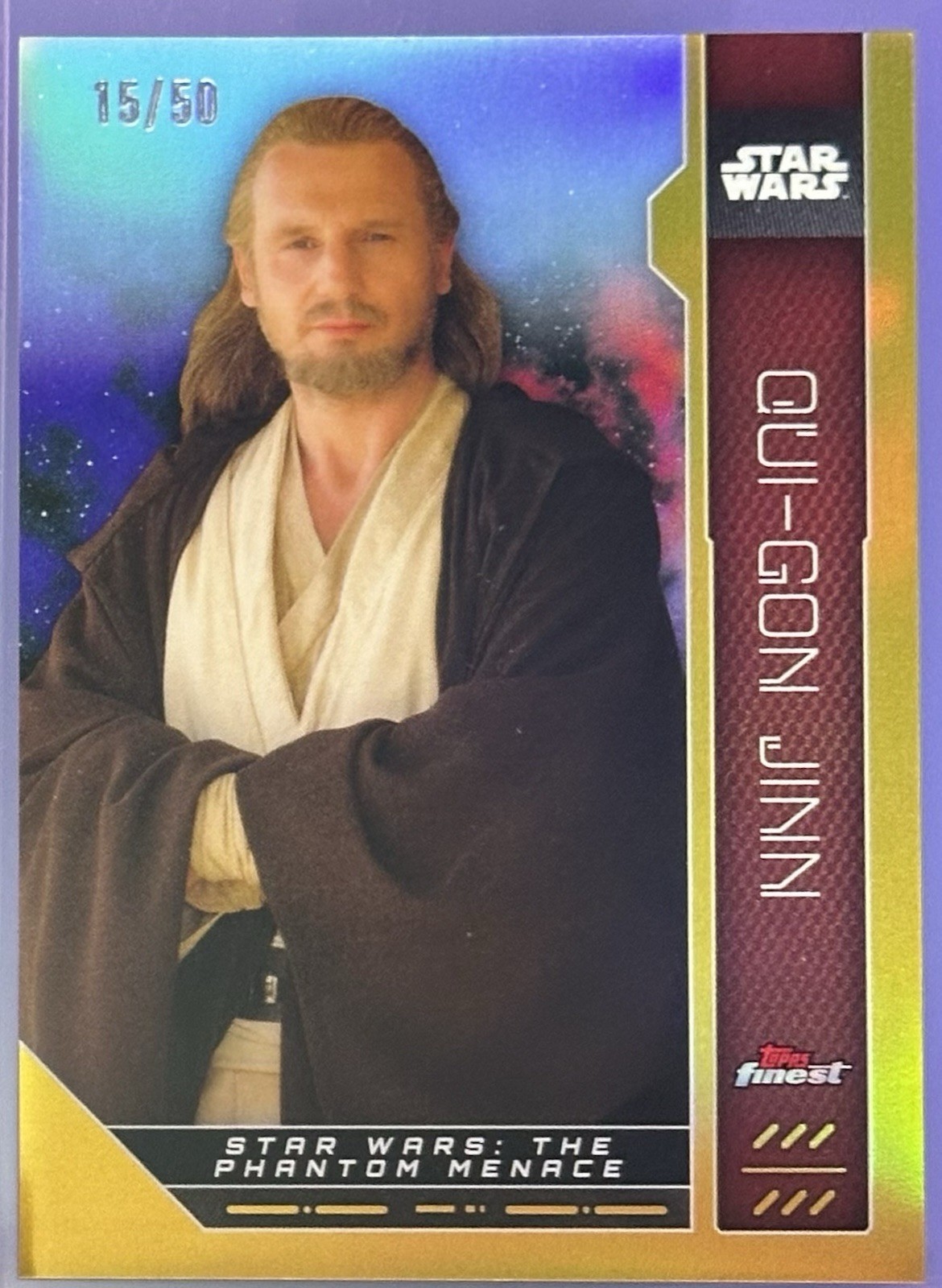 Star Wars Topps Finest 2023 Serialized #FN-53 Qui-Gon Jinn /50 NM