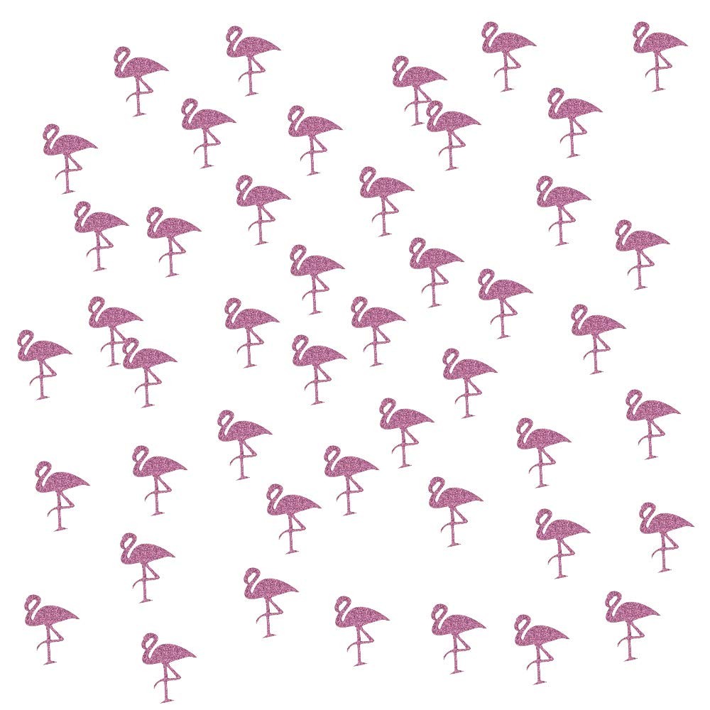 100Pcs Flamingo Confetti, Pink Glitter