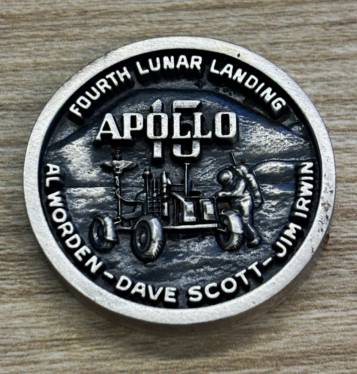 Apollo 15 4th Lunar Landing Commemorative Coin/Medal w/ Case 1971 Vintage