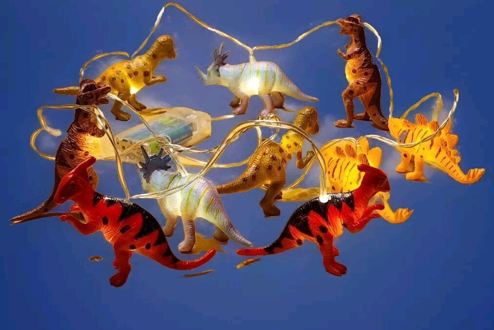 Dinosaur - String Of 10 Dinosaur LED Lights - Wall/Home Decoration