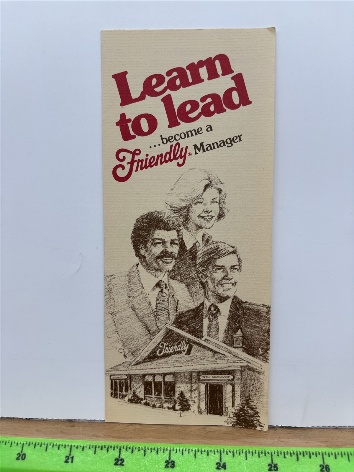 1985 Friendly\'s Restaurant Employee Brochure Manager Vintage