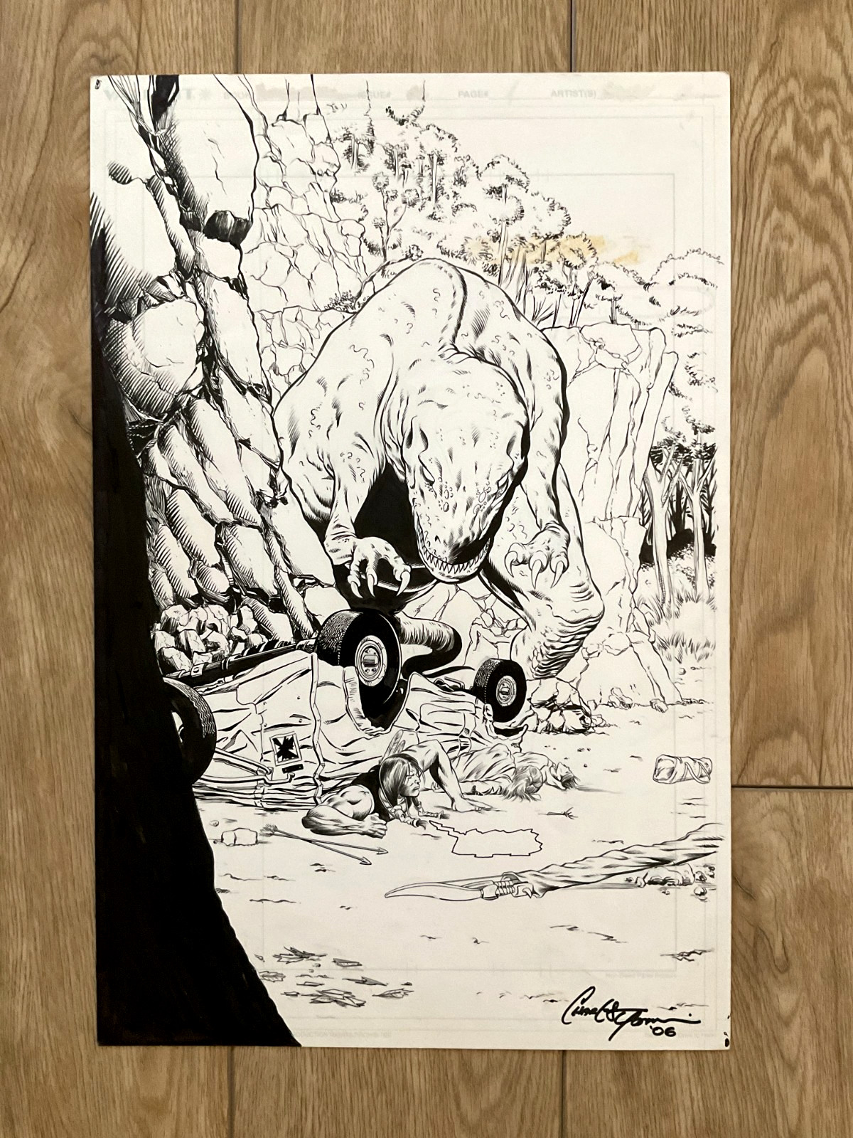 Turok Dinosaur Hunter #21 Page 1 Original Art Splash VALIANT Comics 1995