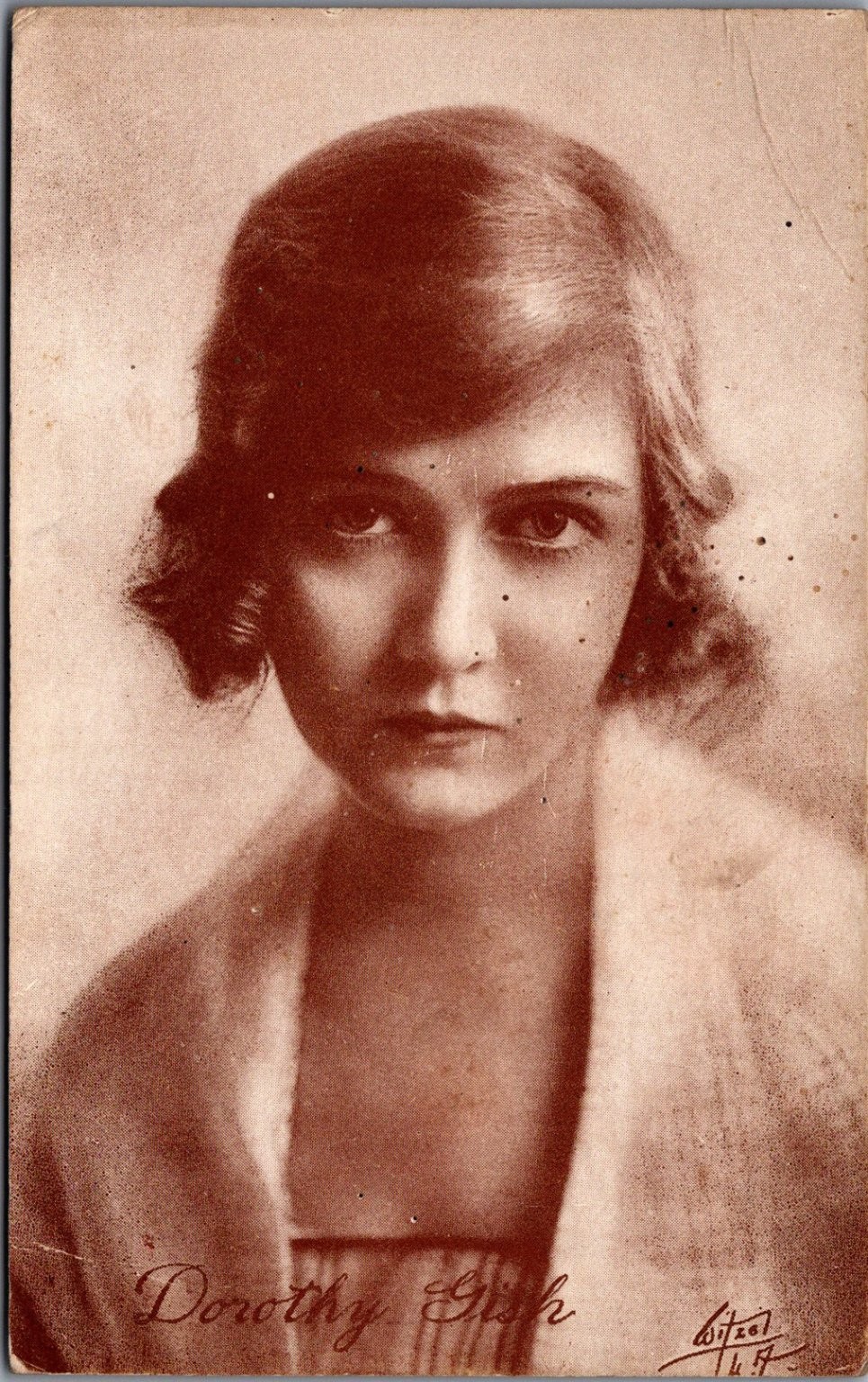 Dorothy Gish Silent Film Star RPPC Postcard Vitool 1910s Actress Portrait