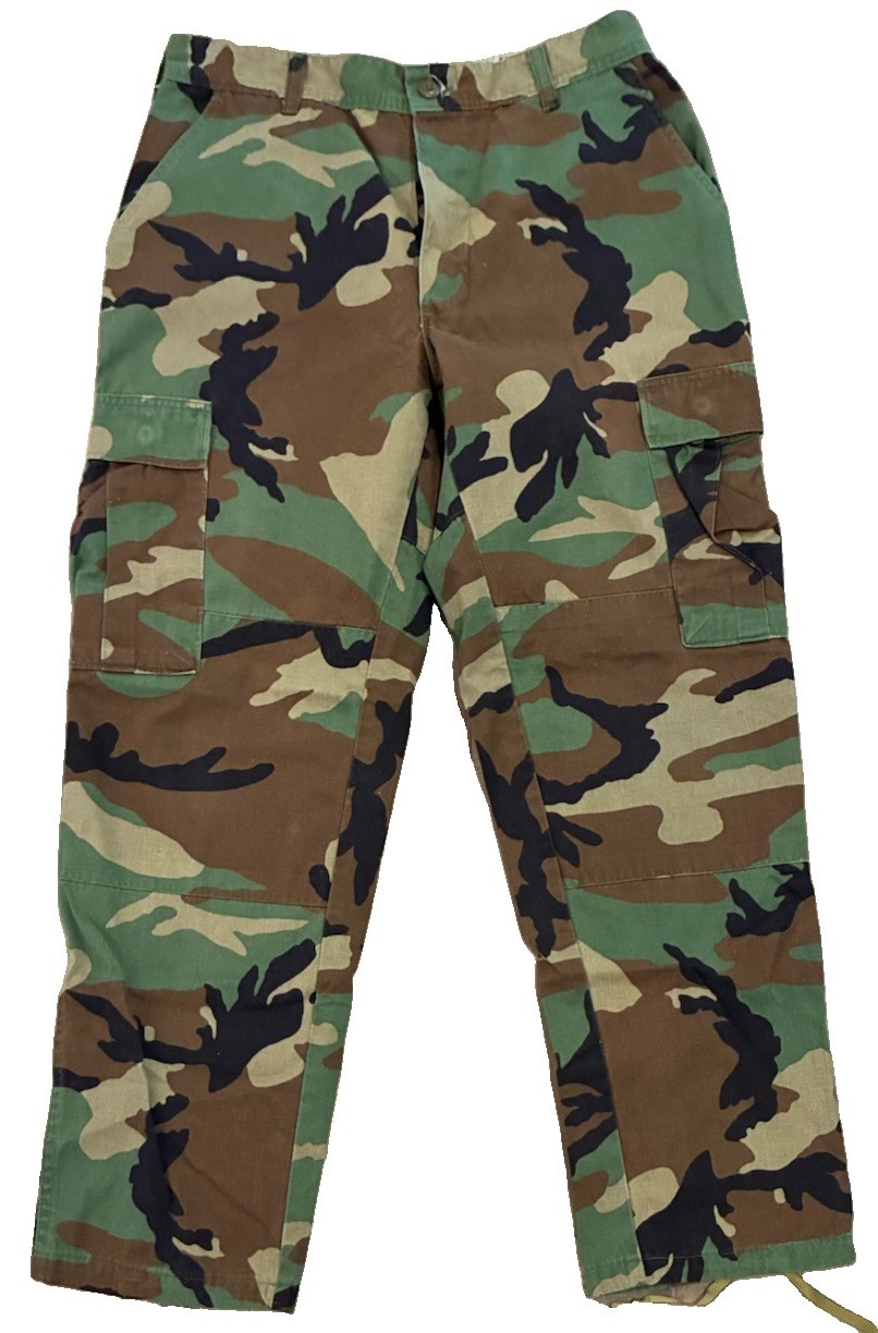 USGI Genuine Military  Woodland Camo BDU Combat Trousers Medium Regular