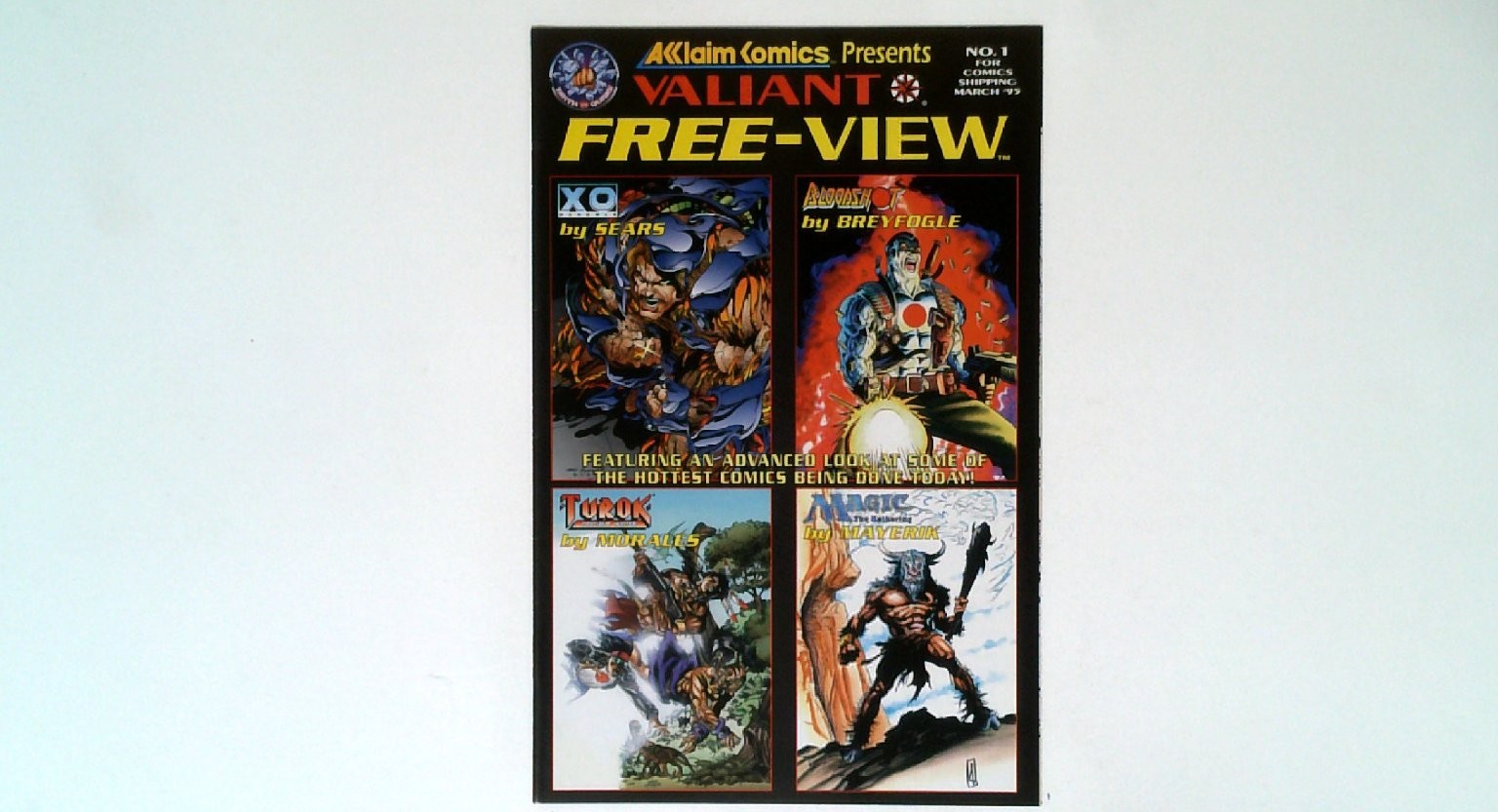 Valiant Free-View #1 Acclaim Comics Birthquake Previews 1995 Vintage Comic Book
