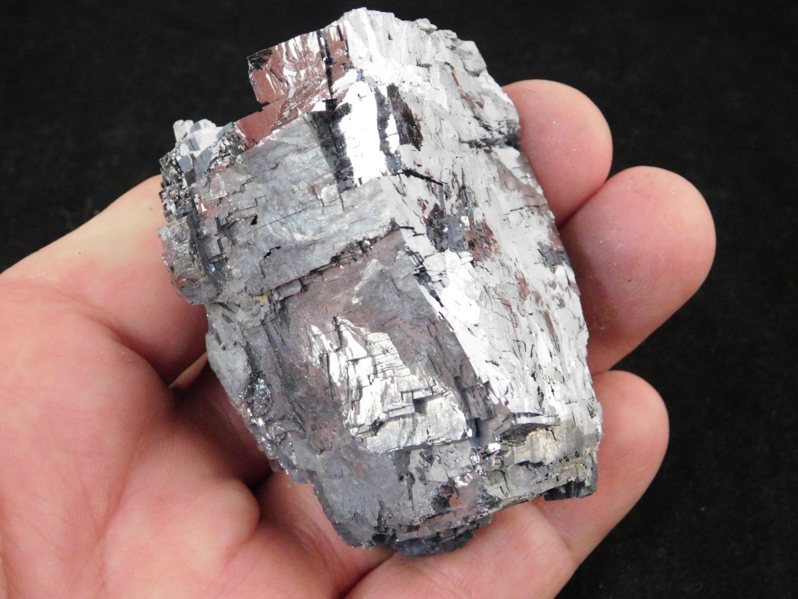 Big Super Heavy Stepped GALENA Crystal CUBE 100% Natural Missouri 411gr
