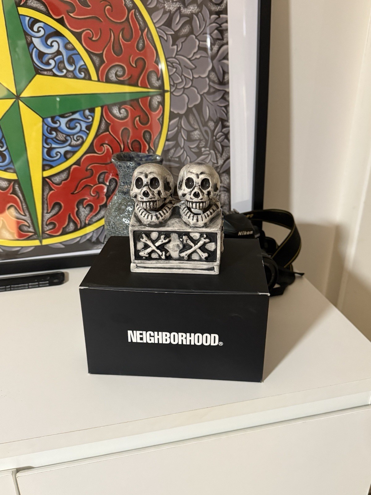 NEIGHBORHOOD BOOZE DUAL DUAL SHAKING SKULLs / CE-INCENSE CHAMBER