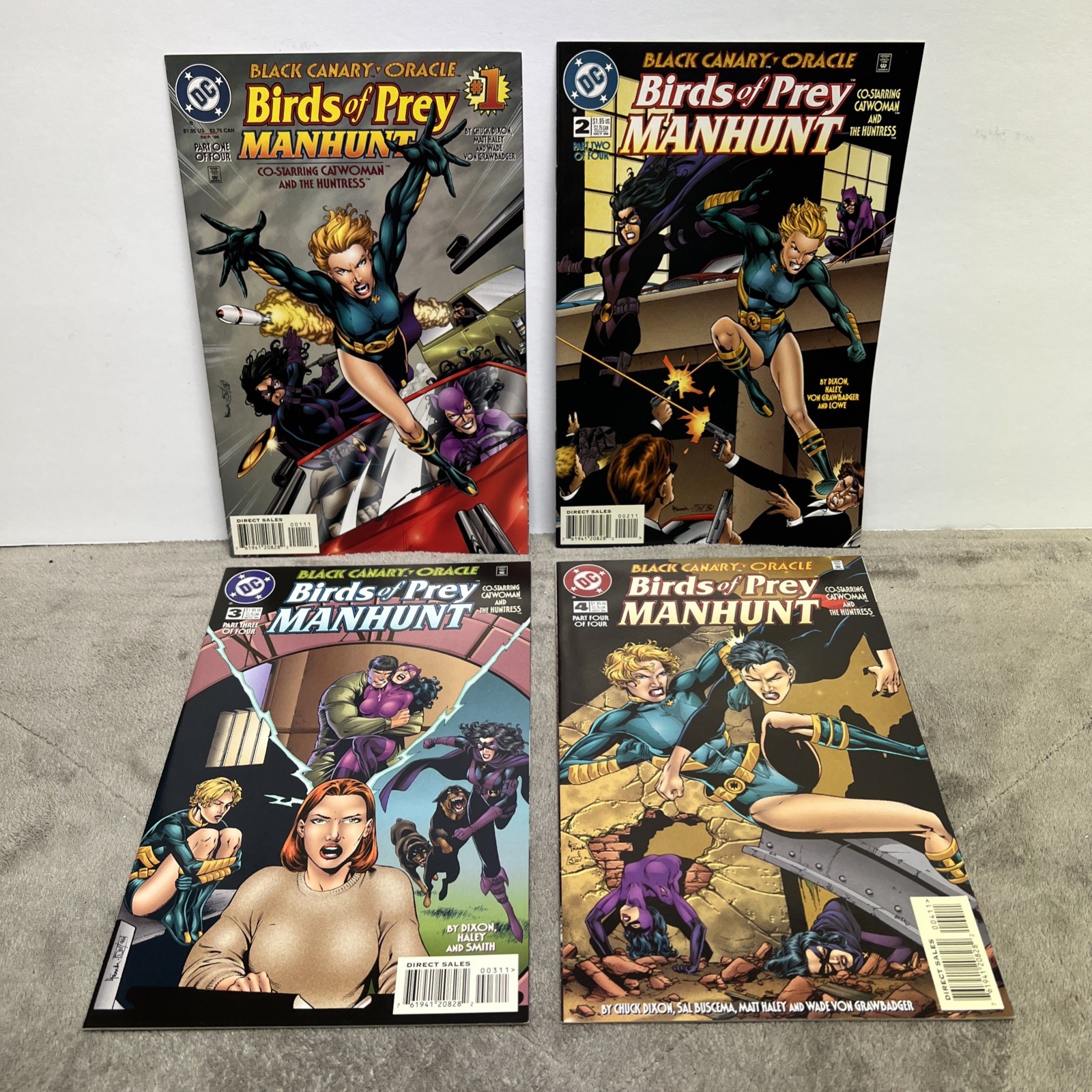 Birds of Prey: Manhunt #1-4 Complete Set DC Comics (1996) Black Canary- Oracle