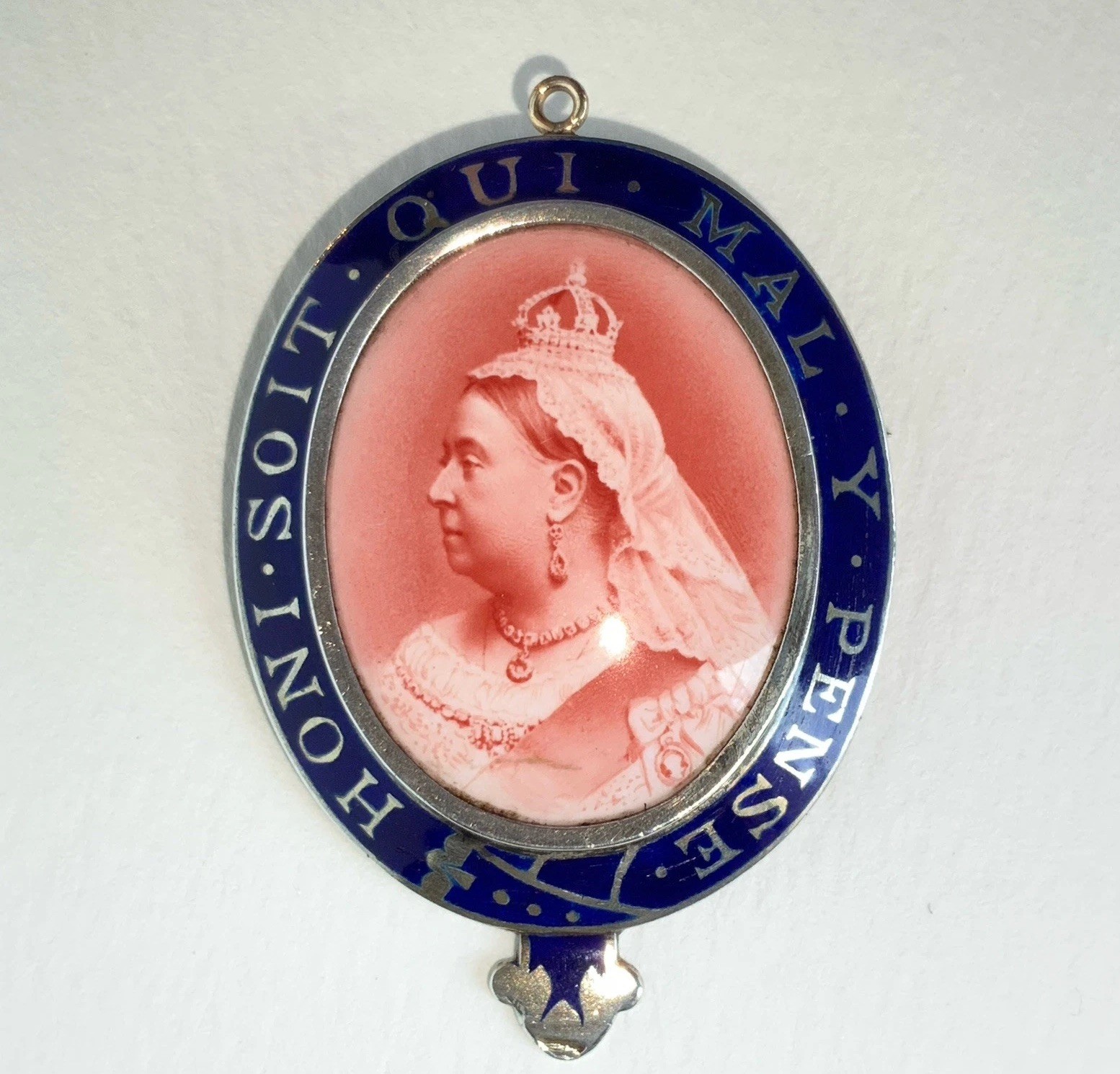 Official Queen Victoria 1887 Golden Jubilee Enamel Presentation Brooch Pendant