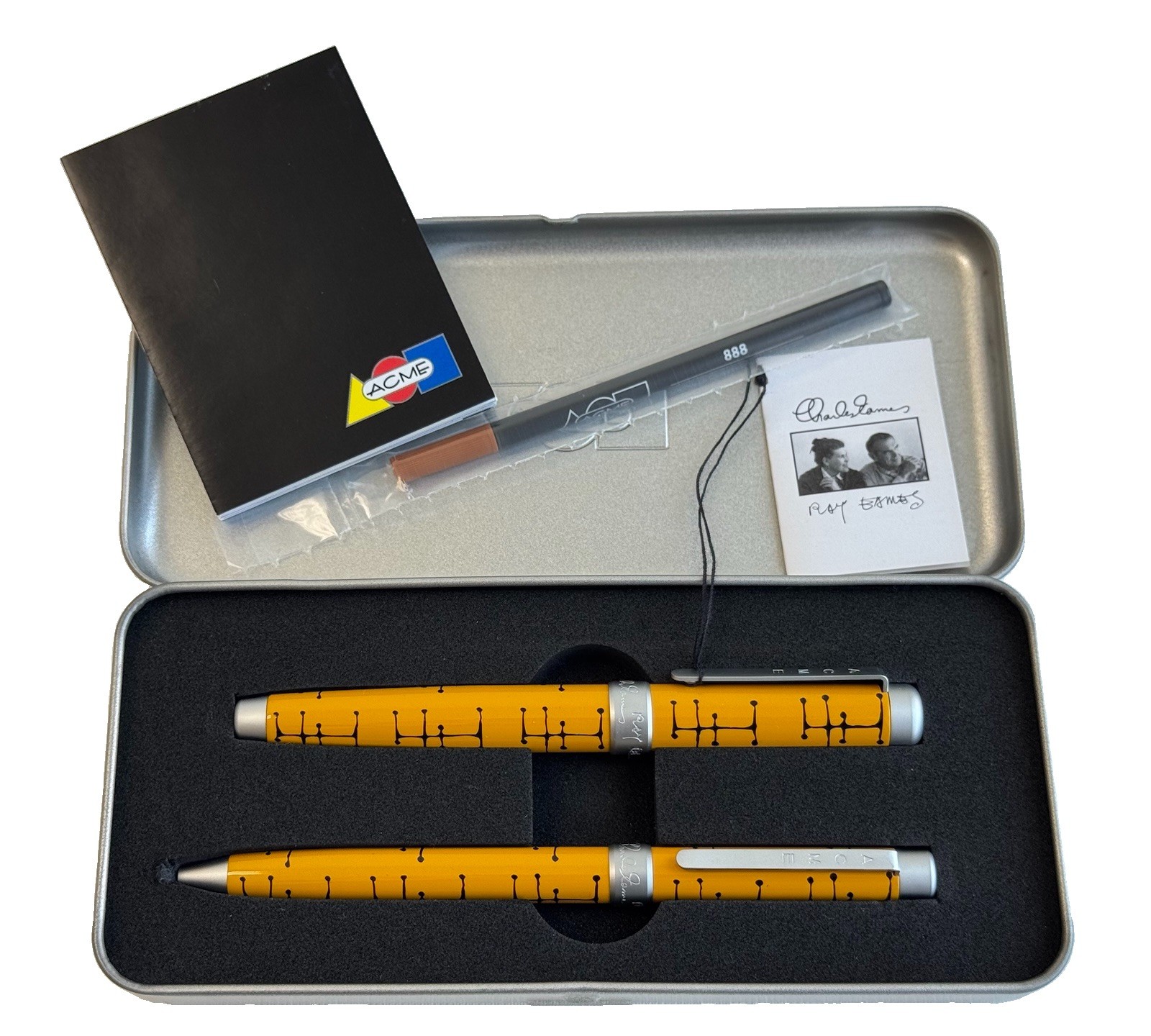 ACME Studio “DOTS YELLOW” PEN SET Designed By Charles & Ray Eames - Archived