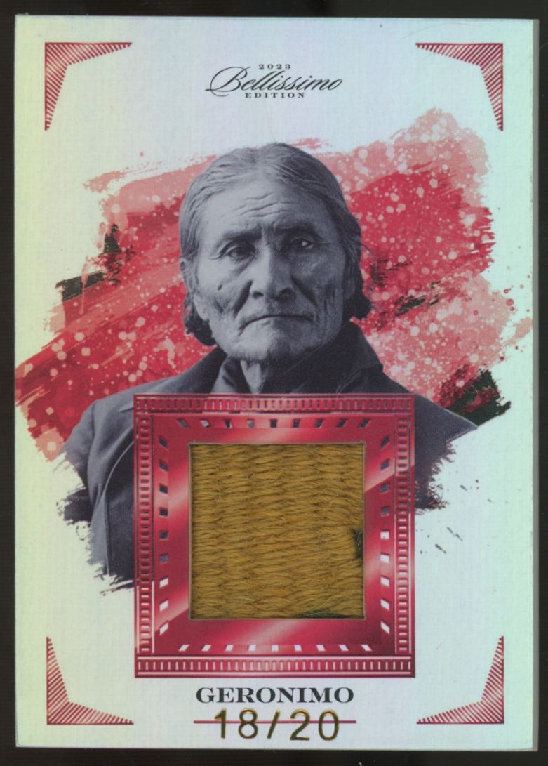 2023 Keepsake Bellissimo Edition Geronimo Blanket Relic Patch /20 #84