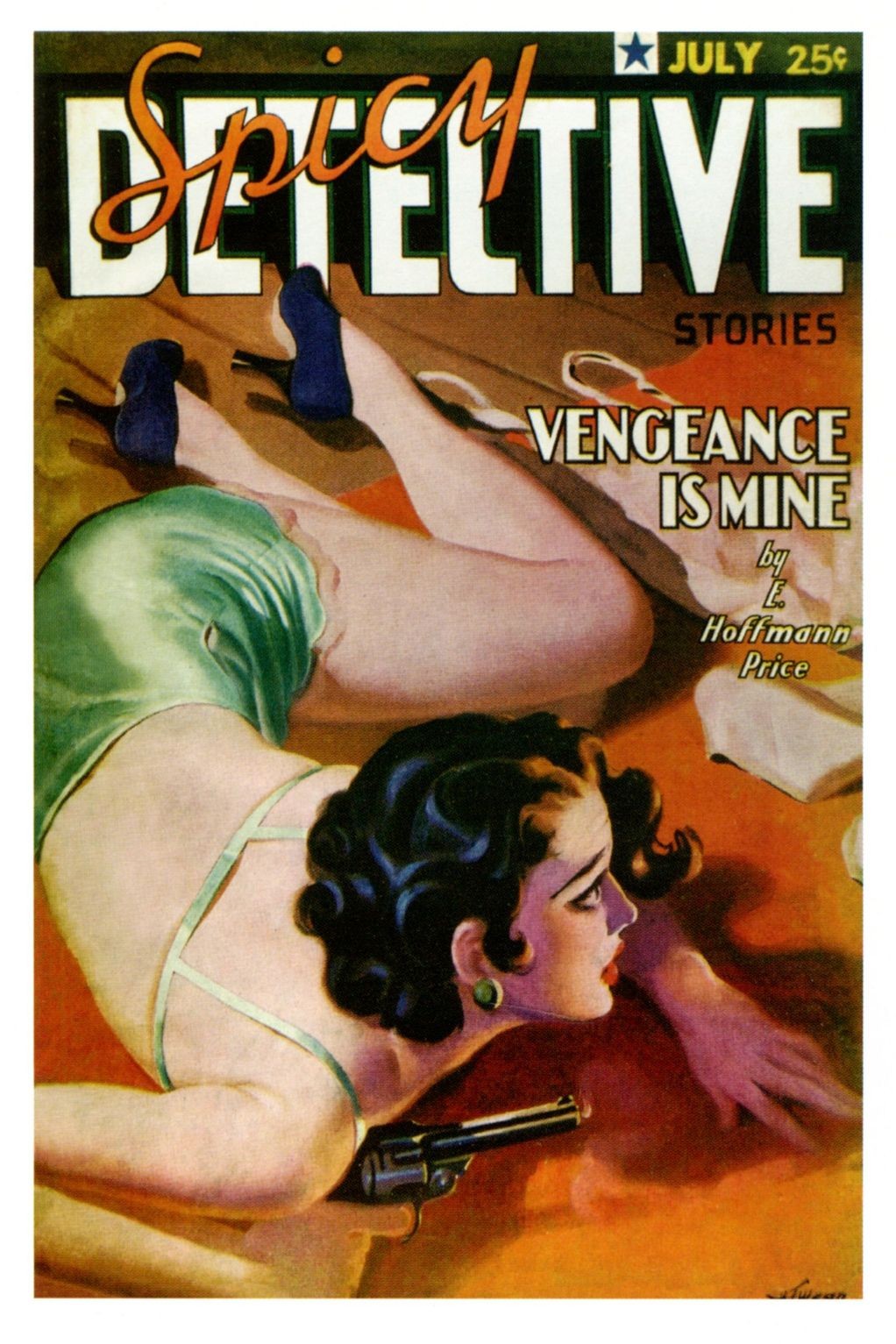 Spicy Detective Magazine (1930s) Cover - 24x36” - Retro MCM - Hi-Res💎 Print