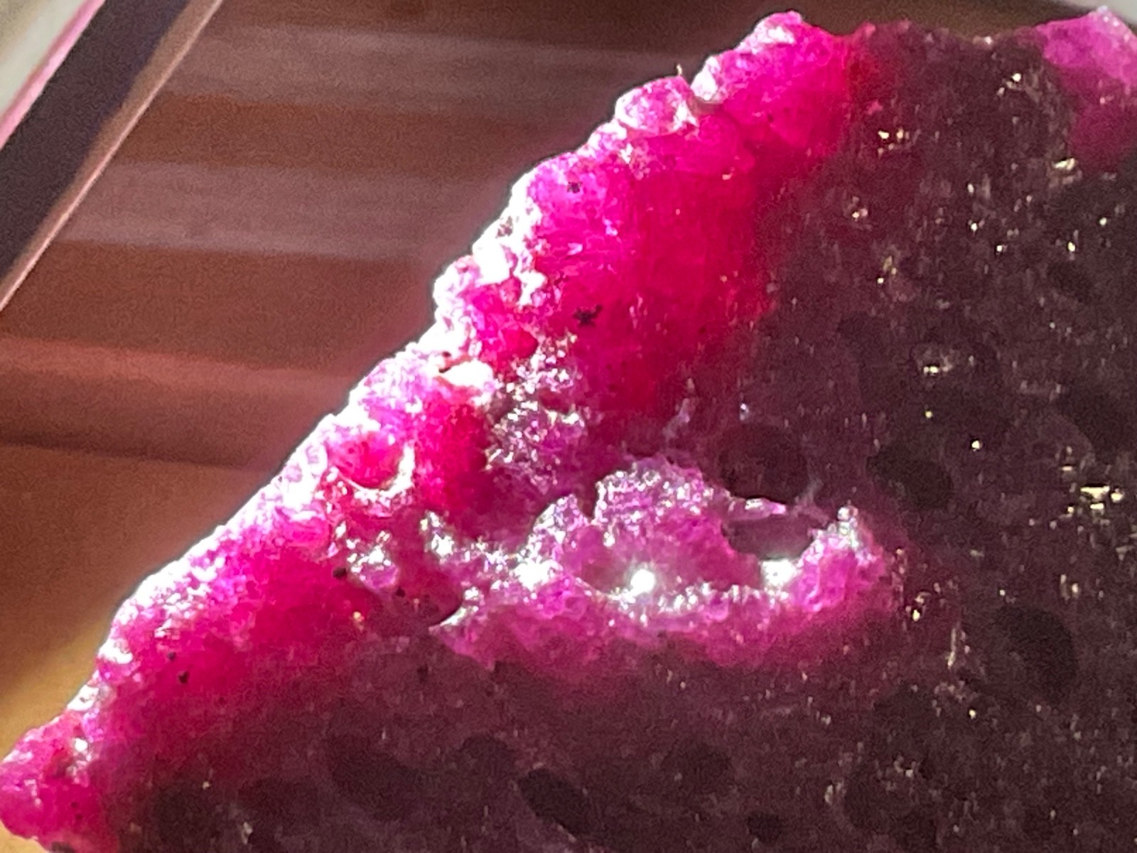GENUINE RUBY ROUGH REAL  RARE IS EXTREMELY SPARKLY ENTIRE STONE FLUORESCES