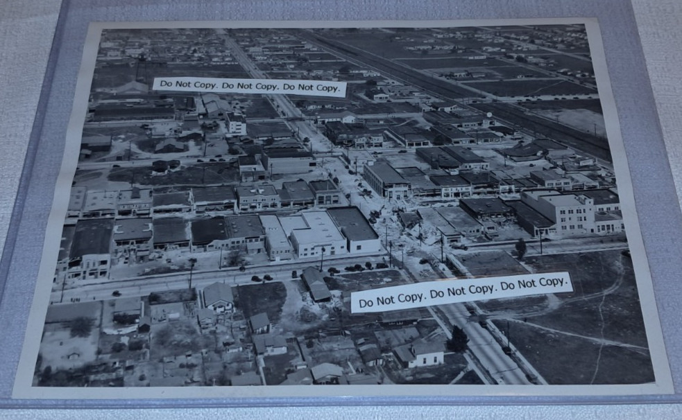 1933 Press Photo Compton California Downtown Earthquake Damage 7x9