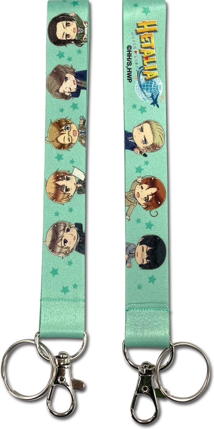 *NEW* Hetalia S7: Chibi Character Wristband Lanyard