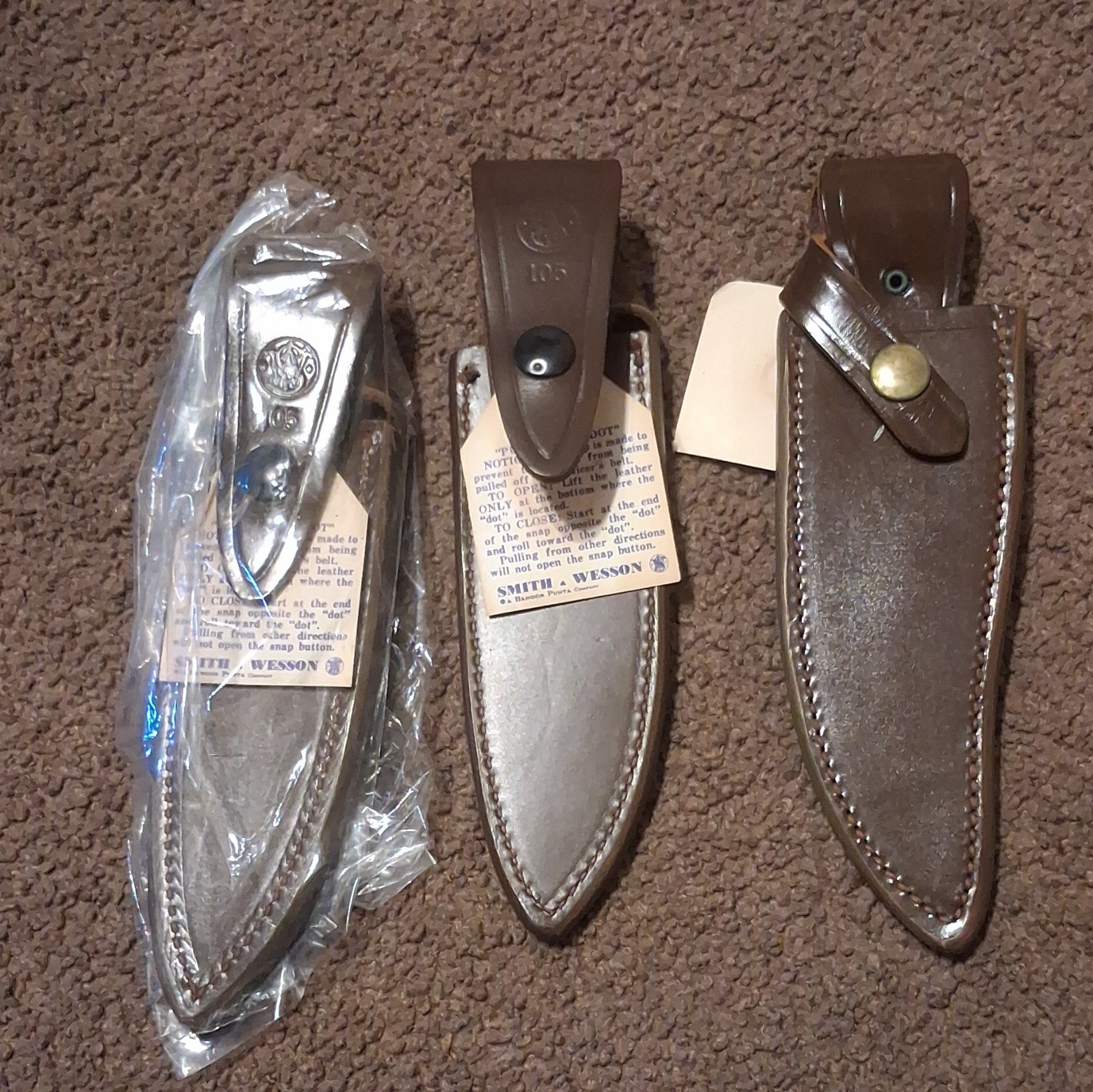 Vintage Smith & Wesson Model 105 Leather Knife Sheath S&W USA