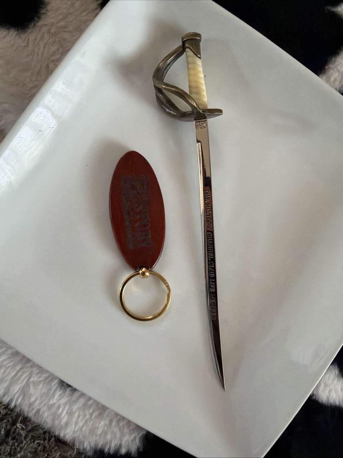 Vtg . The History Channel  Letter Opener  ~ For Life Membership  ~ 8.25 in. Long