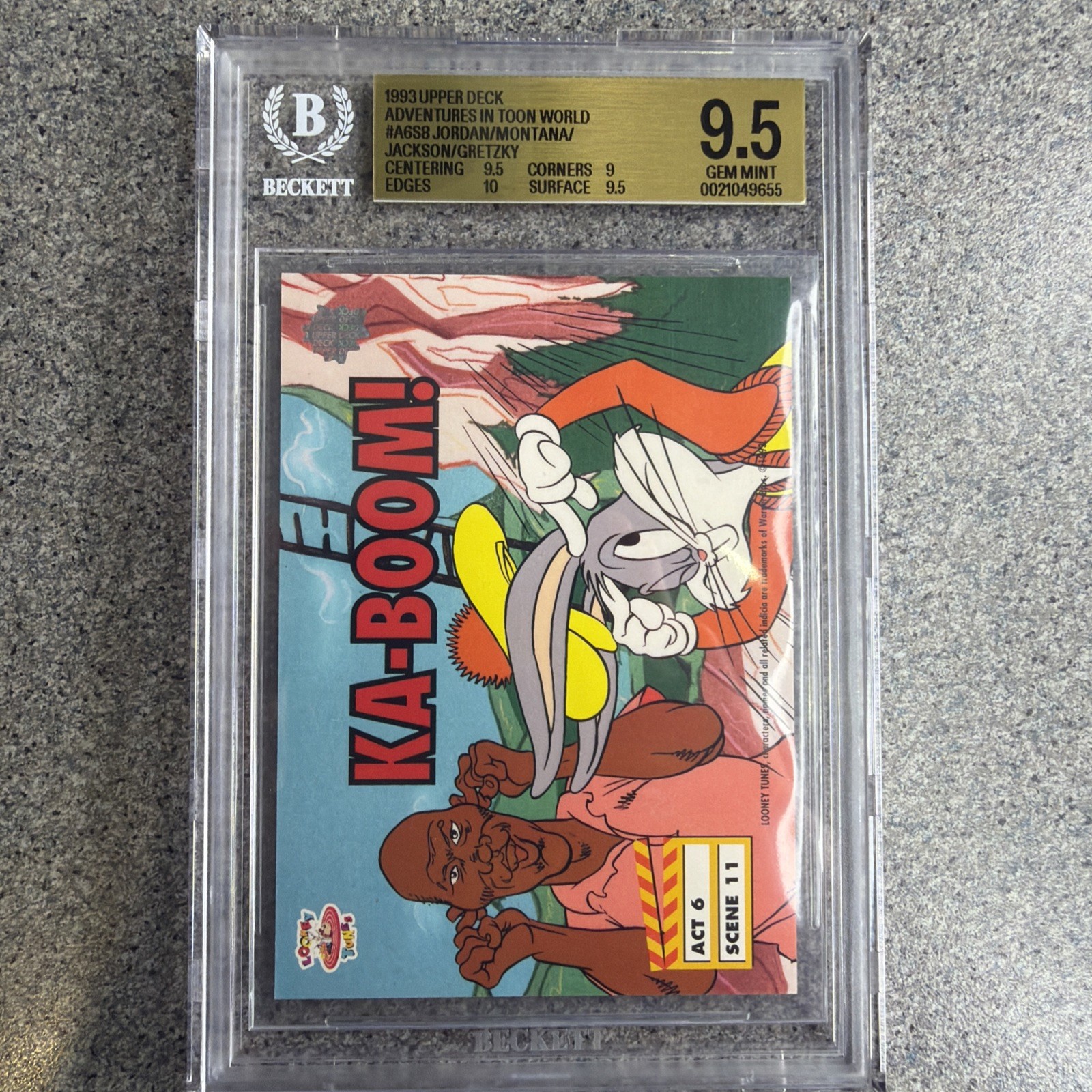 1993 Upper Deck Bugs Bunny Michael Jordan KABOOM BGS 9.5 GEM MINT