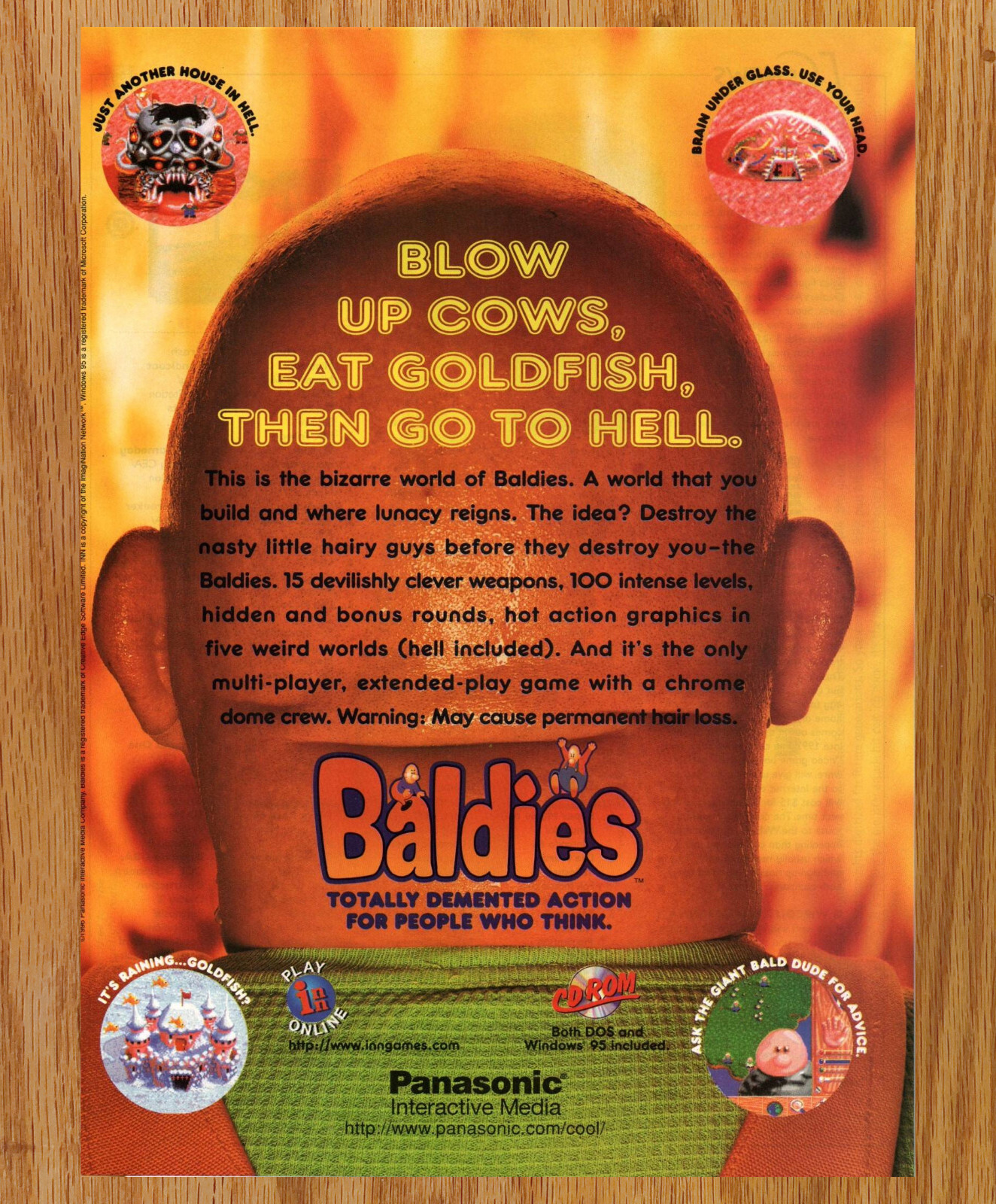 Baldies Panasonic PC - Video Game Print Ads Poster Promo Art 1996