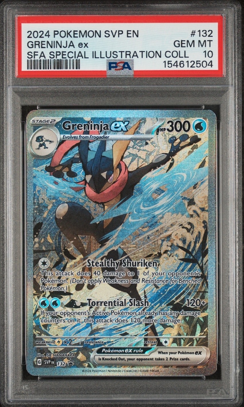 🔥🚀 Pokémon TCG Greninja EX SVP 132 Promo Shrouded Fable PSA 9