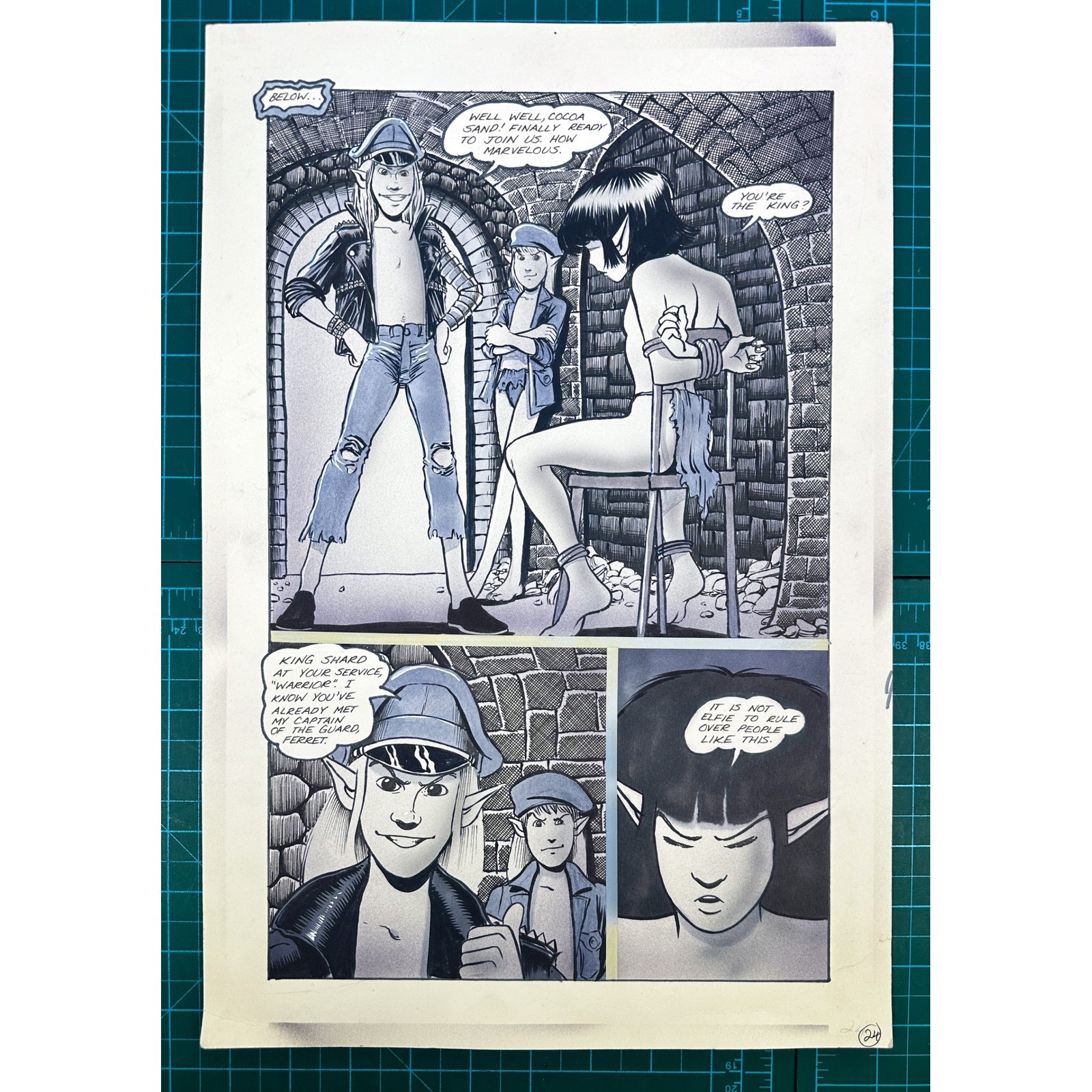 BARRY BLAIR Original Comic Art KIKU SAN #3 Page 24 1989 Aircel Comics King Shard