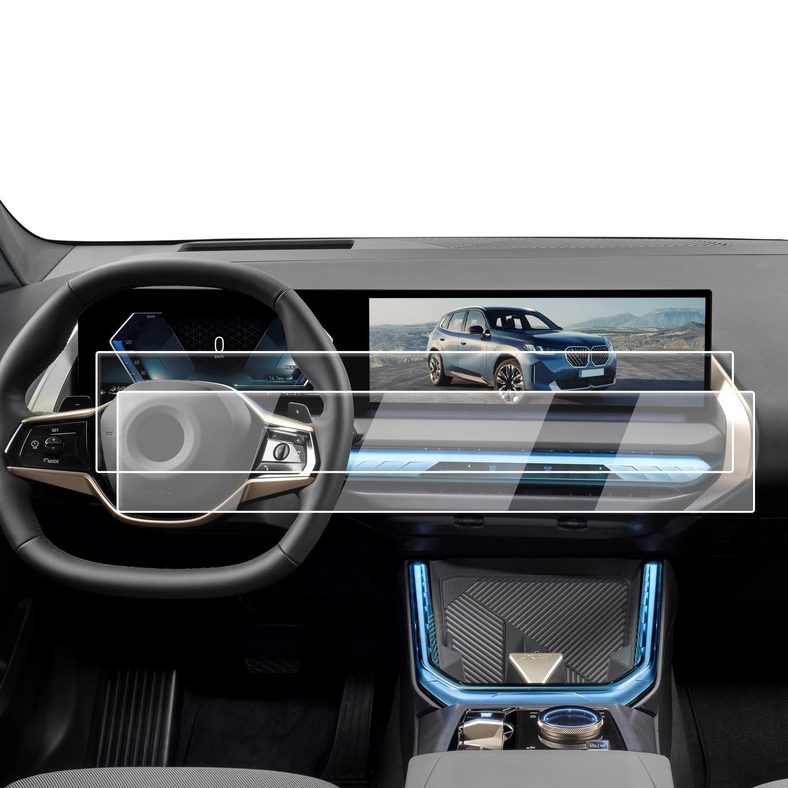 Screen Protector For 2024-2027 BMW X6 X7 i7 5 Series/2025-2027 X3 - Tempered ...