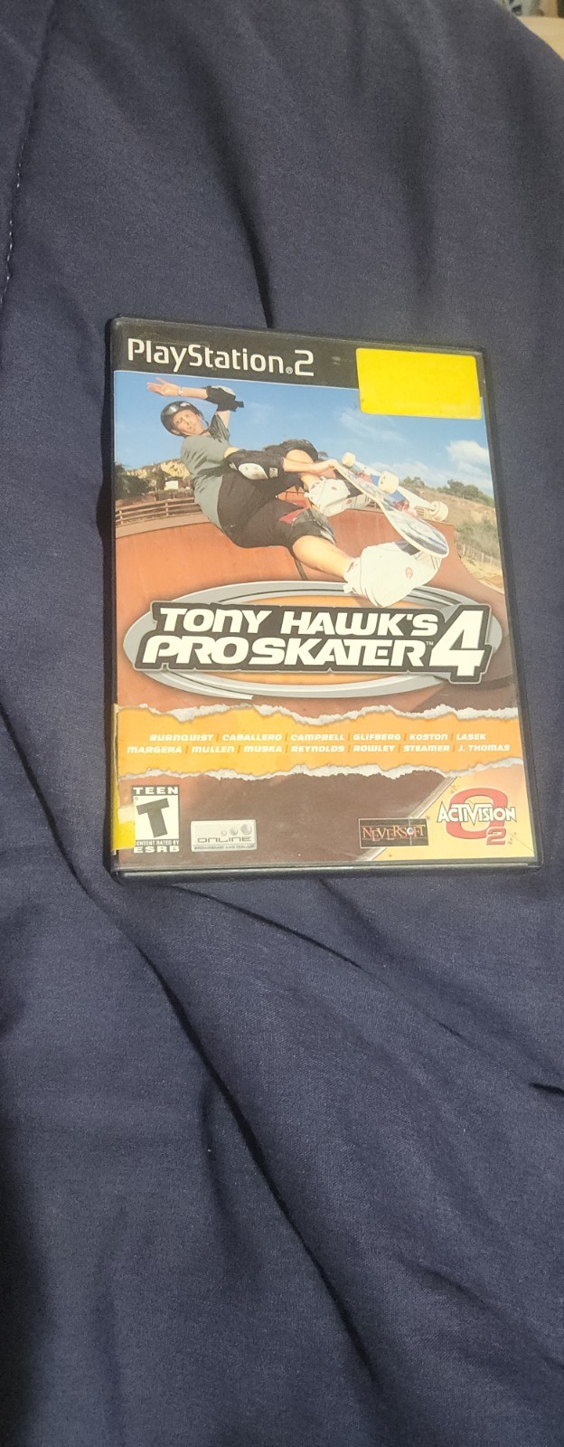 Tony Hawk\'s Pro Skater 4 (PlayStation 2 PS2) Black Label CIB COMPLETE