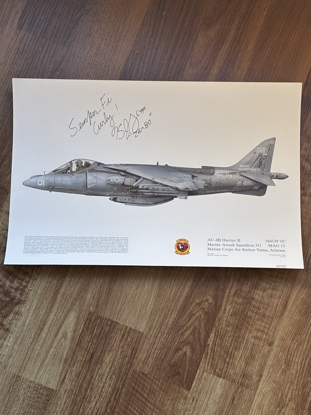 Sam Johnson Signed F-117A Stealth Print - Inscribed to Lockheed Program Manager