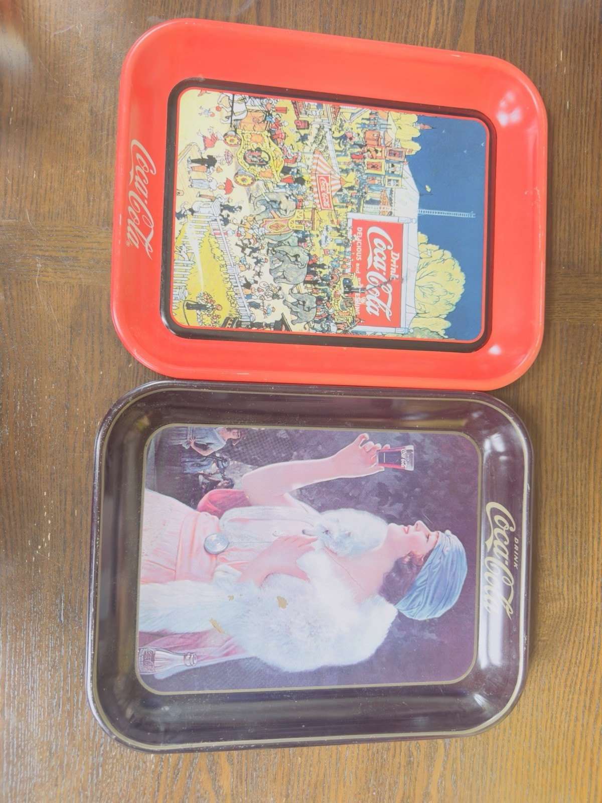 Vintage 1970s Coca-Cola Advertising Trays