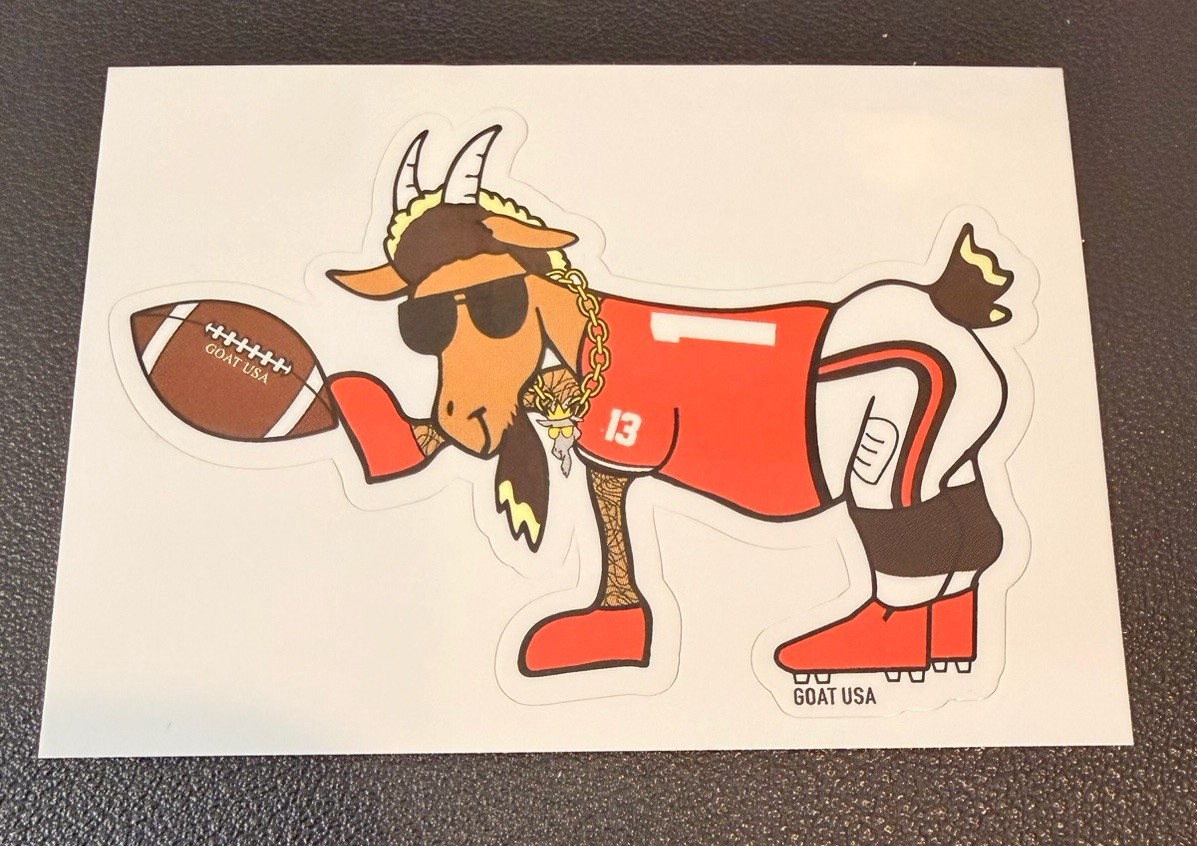 Rare 🚨 🏈Goat USA Football Sticker 🏈🚨