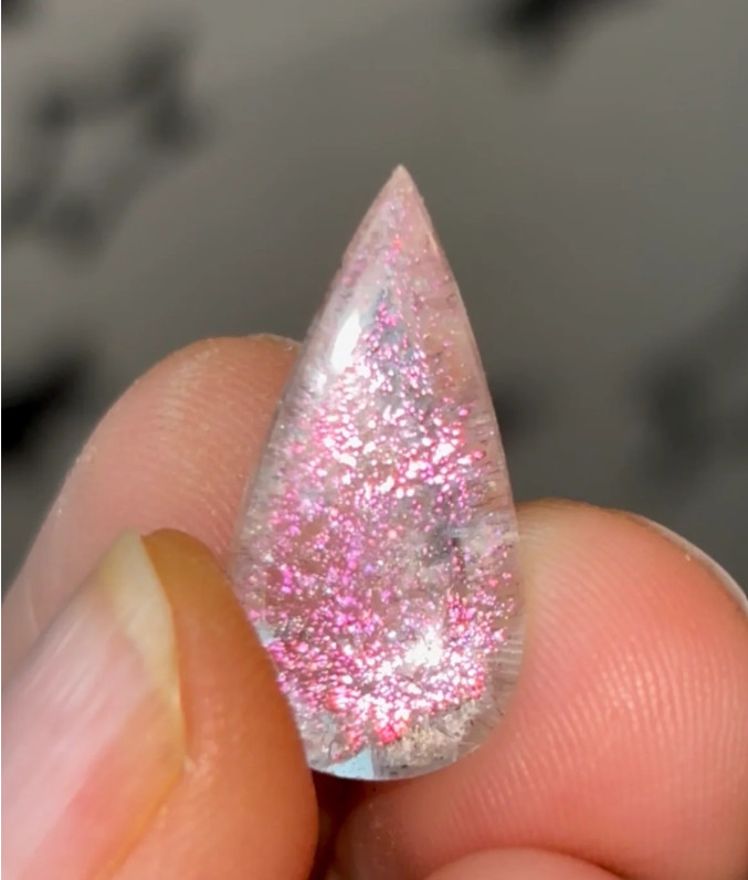 Rare Fiery Pink Covellite in Quartz – Gem-Quality Brazilian Specimen