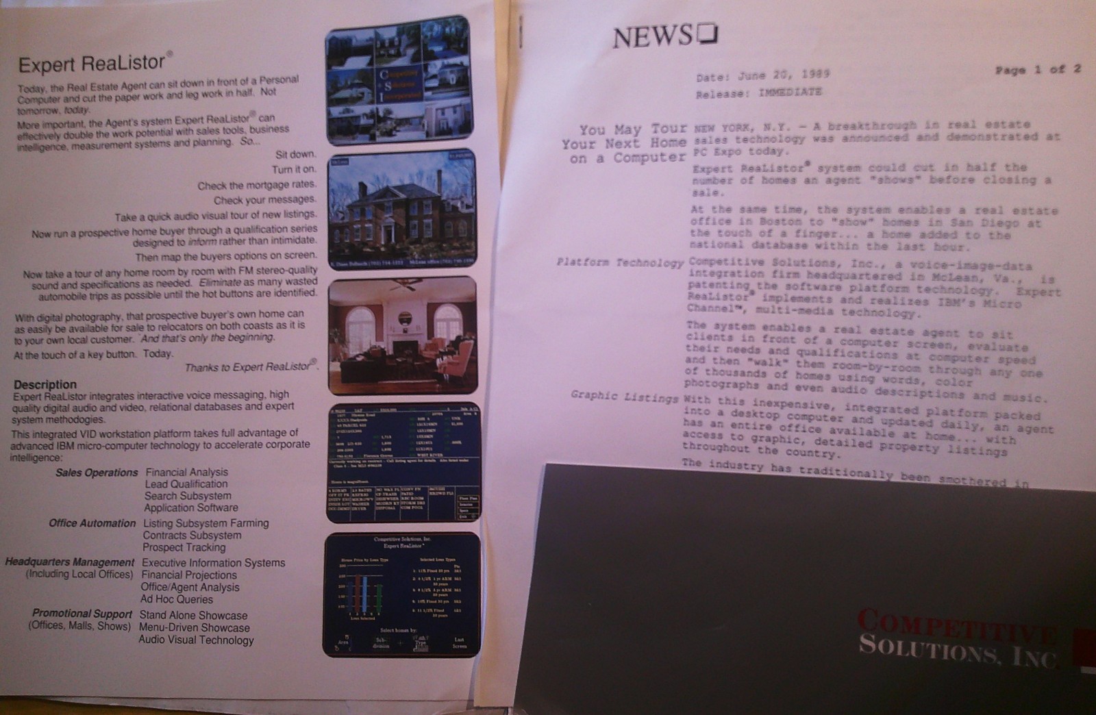 Expert RealListor Press Kit. Real estate sales software by Competitive Solutions