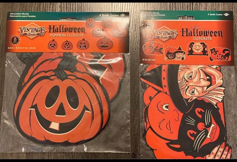 Beistle Halloween Cutouts 2 item pack 1950 Reproductions