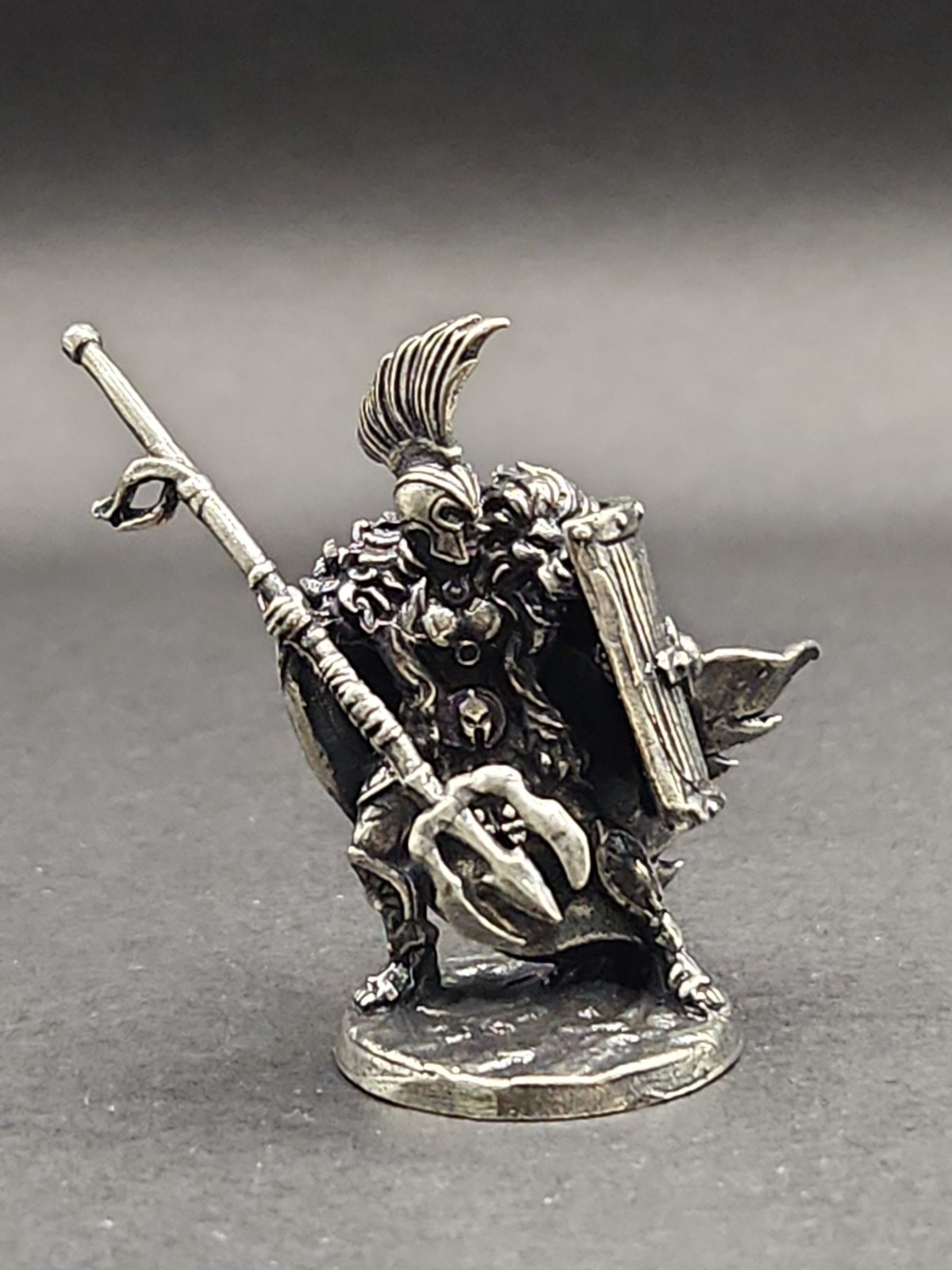 Solid Metal Gladiator Warrior Miniature Figure, Heavy and Sturdy 