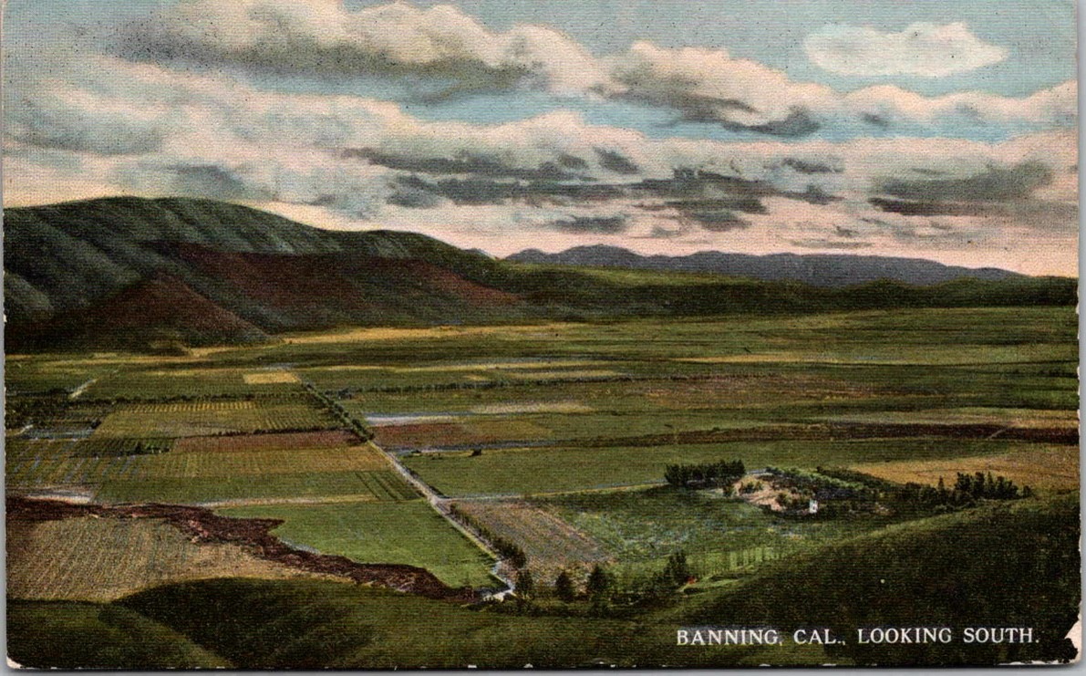 c1916 Panoramic View Looking South Banning California CA Riverside Postcard