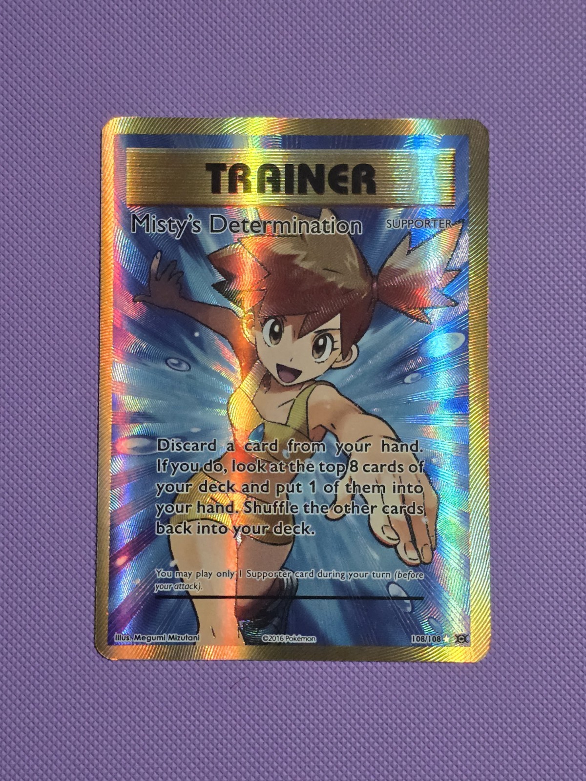 Pokémon TCG Misty's Determination 108/108 Evolutions Full Art Holo English