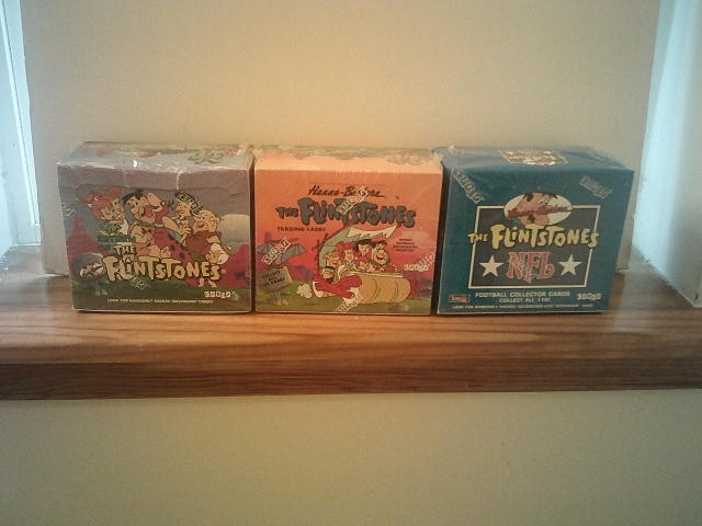 THE FLINTSTONES 3 FACTORY SEALED CARD BOXES 1-FLINTSTONES 1-RETURNS 1-NFL